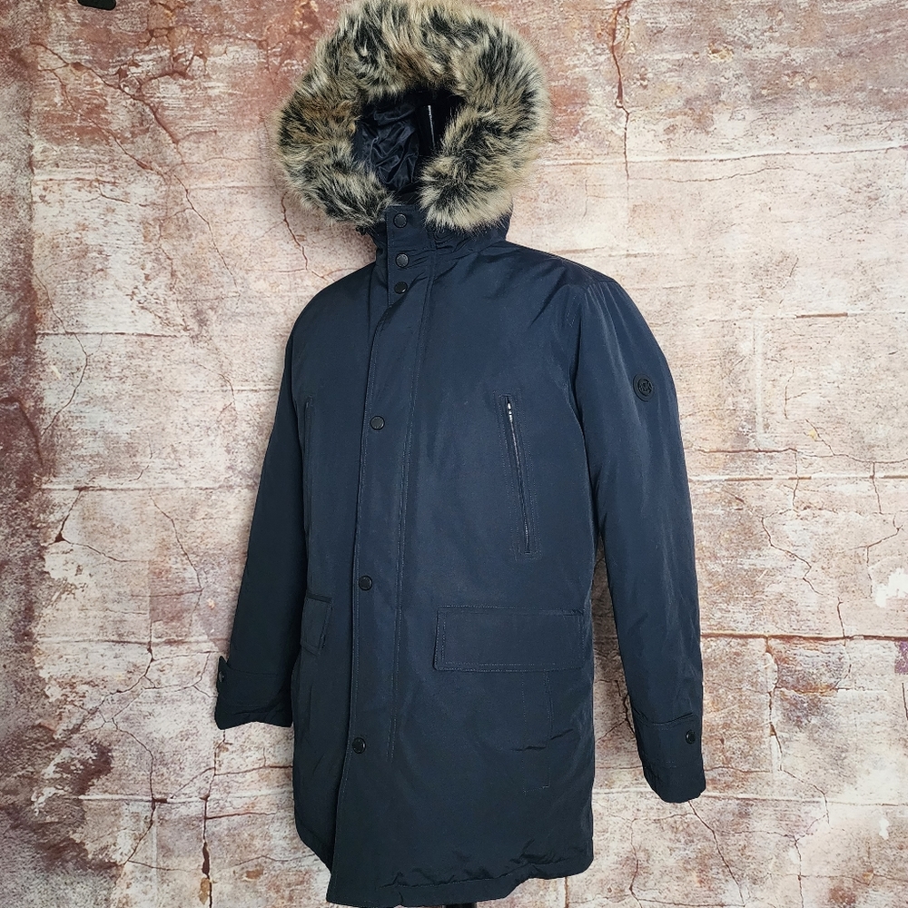 NWOT Michael Kors Hooded Fur Coat